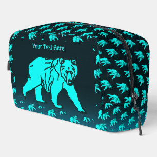 Blue Kodiak Bear Dopp Kit