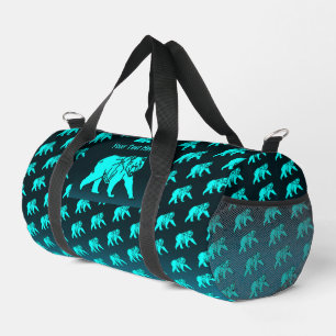 Blue Kodiak Bear Duffle Bag
