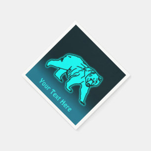 Blue Kodiak Bear Napkin