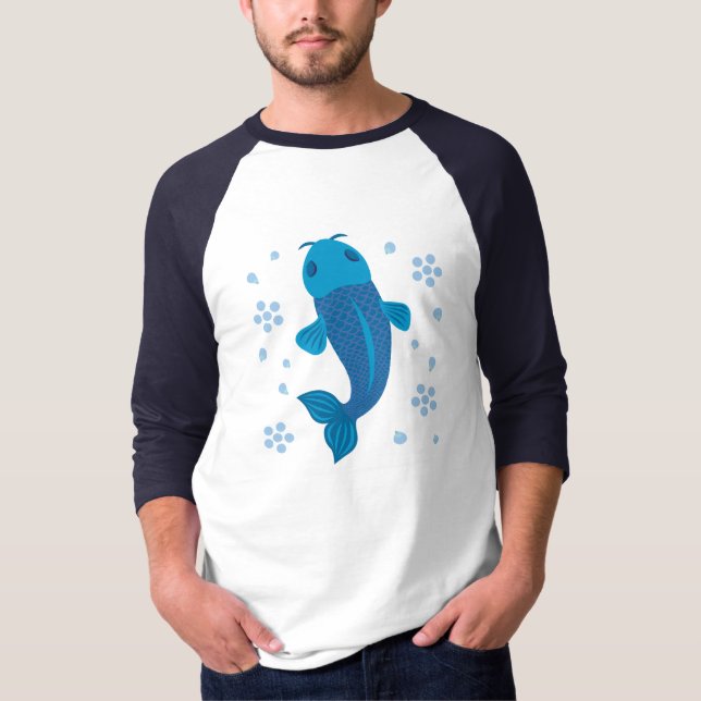 Blue Koi Fish T-Shirt (Front)