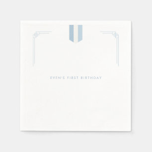 Blue Korean boy 1st birthday Doljanchi Napkin