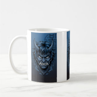Blue Korean Dokkaebi Oni Mask - Asian Folklore Dem Coffee Mug