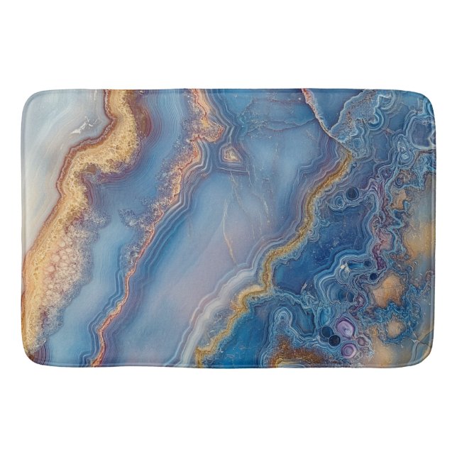 Blue Lace Agate Bath Mat (Front)