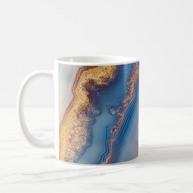 Blue Lace Agate Coffee Mug (Left)