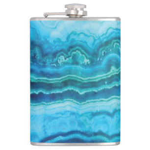 Blue Lace Agate gemstone Hip Flask