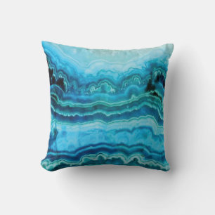 Blue Lace Agate natural gemstone texture Cushion