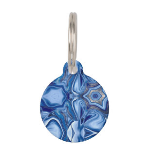 Blue Lace Agate Stone Pet Tag