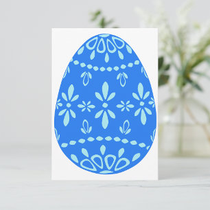 Blue Lace Easter Egg Invitations
