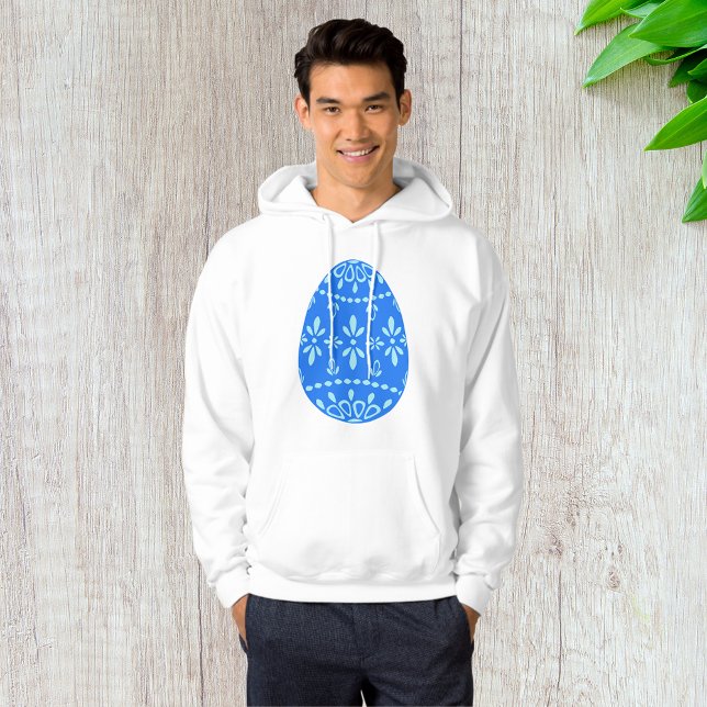 Blue Lace Easter Egg Mens Hoodie (Creator Uploaded)