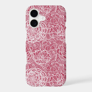 Blue lace flowers pattern background