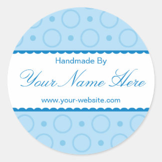 Blue Lace Handmade By Personalised Stickers