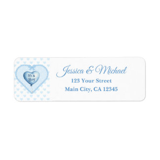 Blue Lace Heart It's a Boy Baby Shower