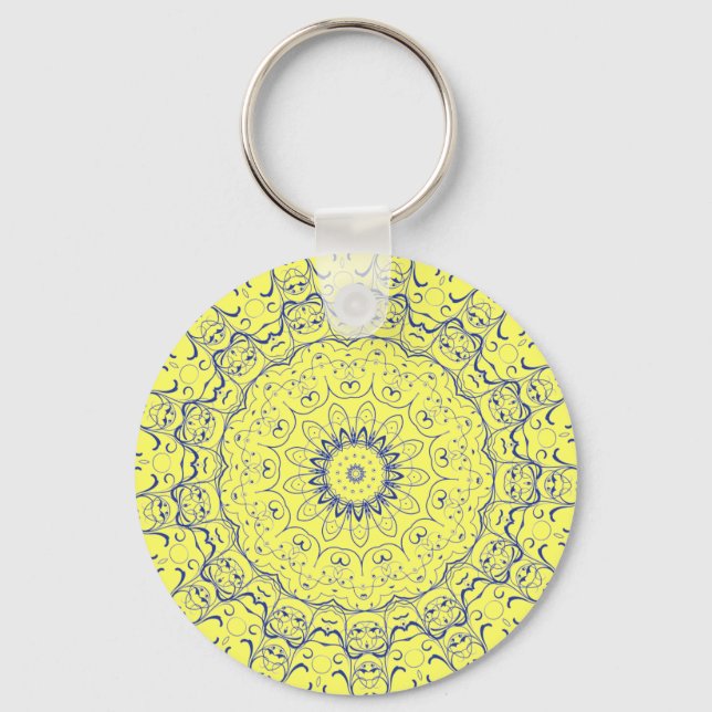 Blue Lace Key Ring (Front)