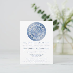 Blue Lace Mandala Rehearsal Dinner Invitation