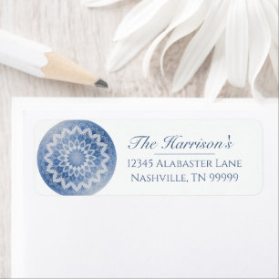 Blue Lace Mandala Wedding Address