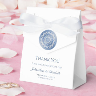 Blue Lace Mandala Wedding Favour Box