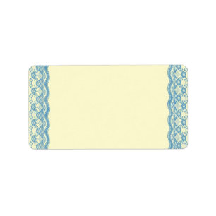 Blue Lace Wedding Label