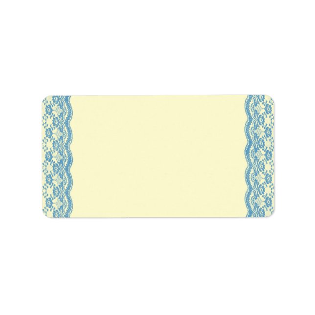 Blue Lace Wedding Label (Front)