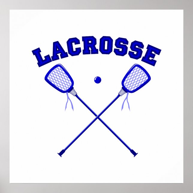 Blue Lacross Logo Poster (Front)