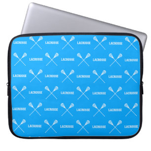 Blue Lacrosse Sticks Laptop Sleeve