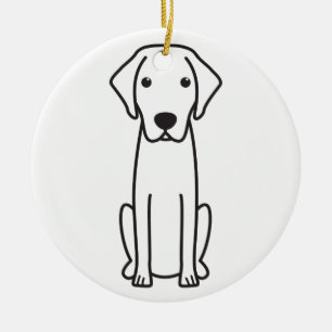 Blue Lacy Dog Cartoon Ceramic Tree Decoration