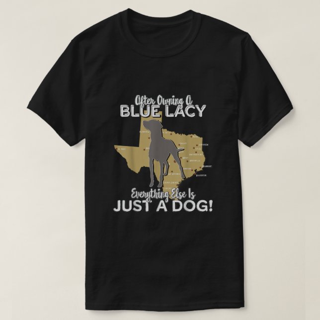 Blue Lacy Hunting Dog  T-Shirt (Design Front)