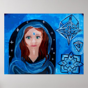 Blue Lady Dream Poster