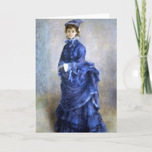 Blue Lady Parisienne Renoir Impressionist Paint Card