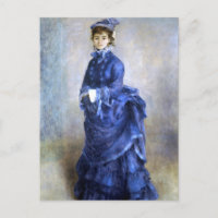 Blue Lady  Parisienne Renoir Impressionist Paint