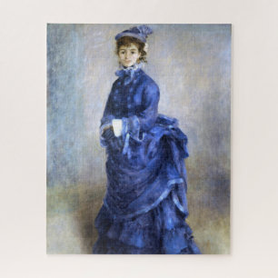 Blue Lady Parisienne Renoir Impressionist Paint Jigsaw Puzzle