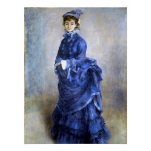 Blue Lady Parisienne Renoir Impressionist Paint Poster