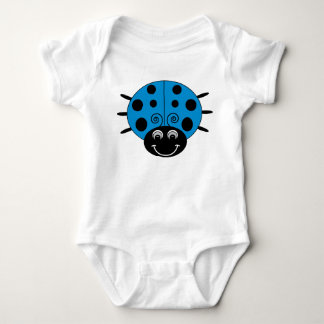 Blue Ladybug Baby Bodysuit