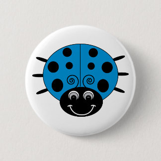 Blue Ladybug Button