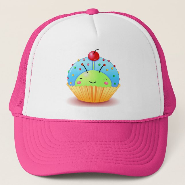 Blue Ladybug Cupcake Hat (Front)