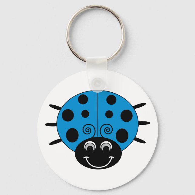 Blue Ladybug Keychain (Front)