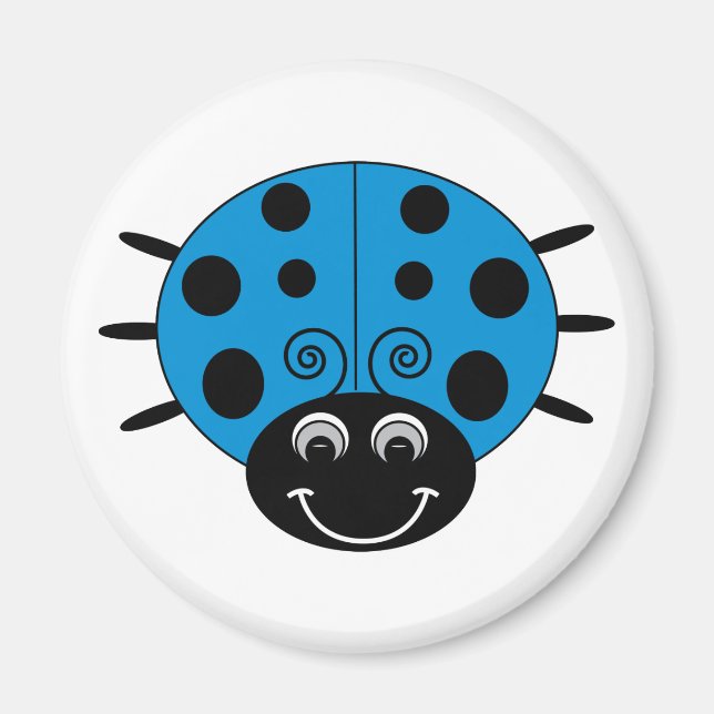 Blue Ladybug Magnet (Front)