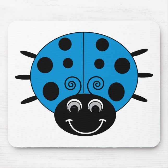 Blue Ladybug Mousepad (Front)