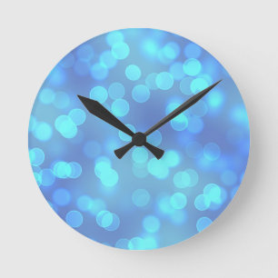 Blue Lagoon Background Round Clock