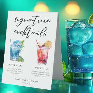 Blue Lagoon Dirty Shirley Signature Cocktails Menu