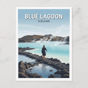 Blue Lagoon Grindavík Iceland Travel Souvenir Postcard