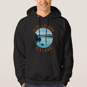 Blue Lagoon Iceland Distressed Circle Hoodie