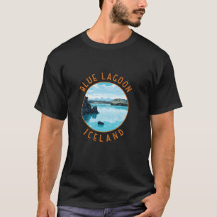 Blue Lagoon Iceland Distressed Circle Long Sleeve  T-Shirt