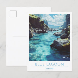 Blue Lagoon Iceland Travel  Postcard