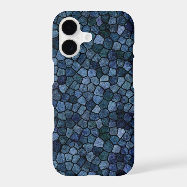 Blue Lagoon Midnight Cobbled Patchwork Terrazo Pat (Back)