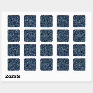 Blue Lagoon Midnight Cobbled Patchwork Terrazo Pat Square Sticker