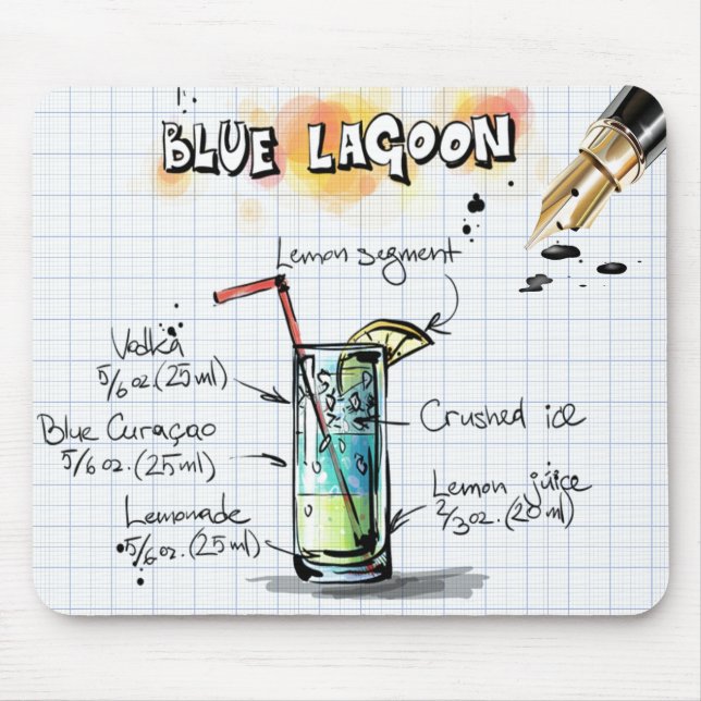 Blue Lagoon Mouse Mat (Front)