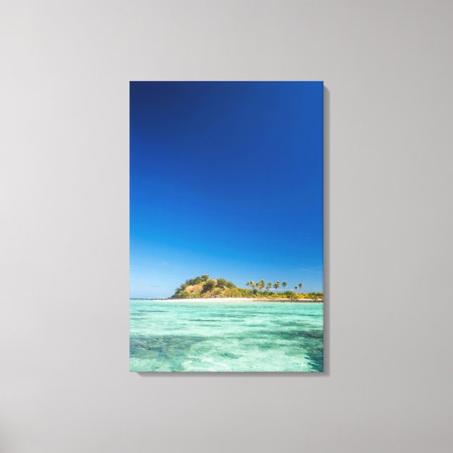 Blue Lagoon Seascape, Fiji Canvas Print (Front)