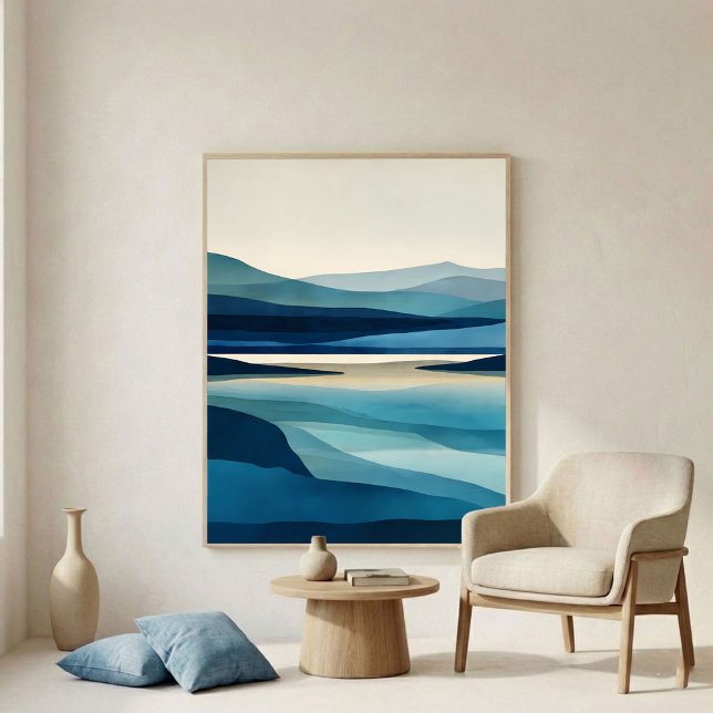 Blue Lake Basin Abstract Wall Art (Creator Uploaded)