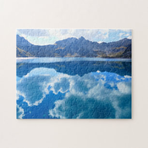 Blue lake clouds landscape jigsaw puzzle