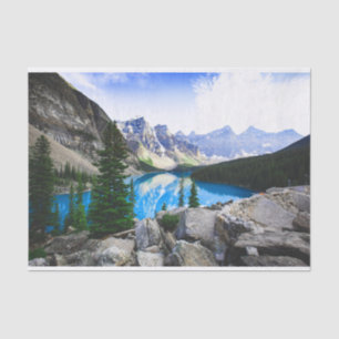 Blue Lake Rocky Mountain Pine Forest Tissue Paper